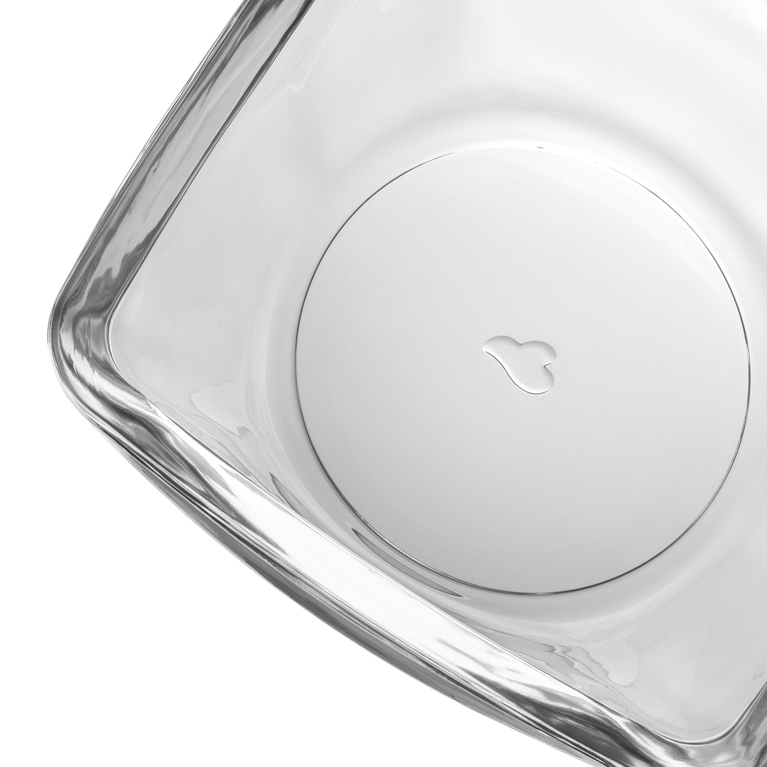 Schale PIAZZA 12 cm, klares Glas, Draufsicht mit Deckel