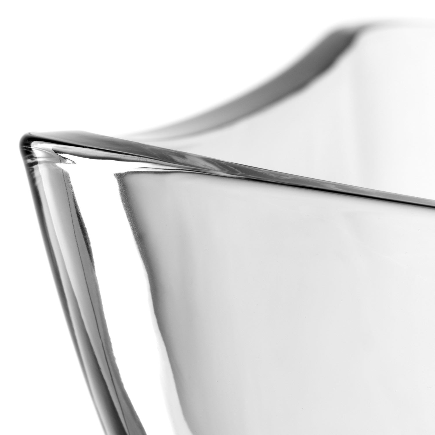 Schale PIAZZA, klares Glas, Detail des Randes und der Wandung