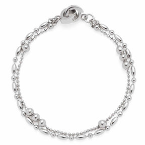 Armband ILVI silber Clip & Mix aus Edelstahl, geschlossen auf weißem Hintergrund