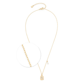 Halskette AMARILA gold mit Glasanhänger, Detailansicht der Kette
