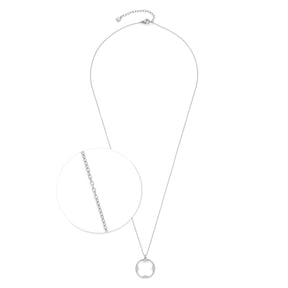 Halskette CAMPAGNOLA 60 cm CIAO in Silber mit rundem Anhänger, Detailansicht des Verschlusses