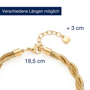 Massangaben zu Armband SUE gold mit Verlängerungskette