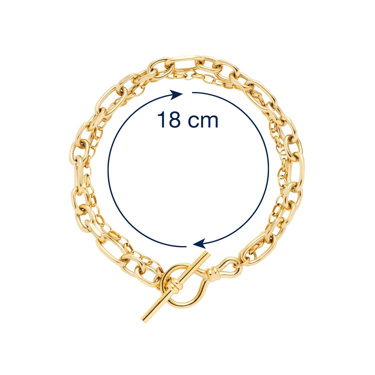 Massangaben zu Armband ELISABETH gold