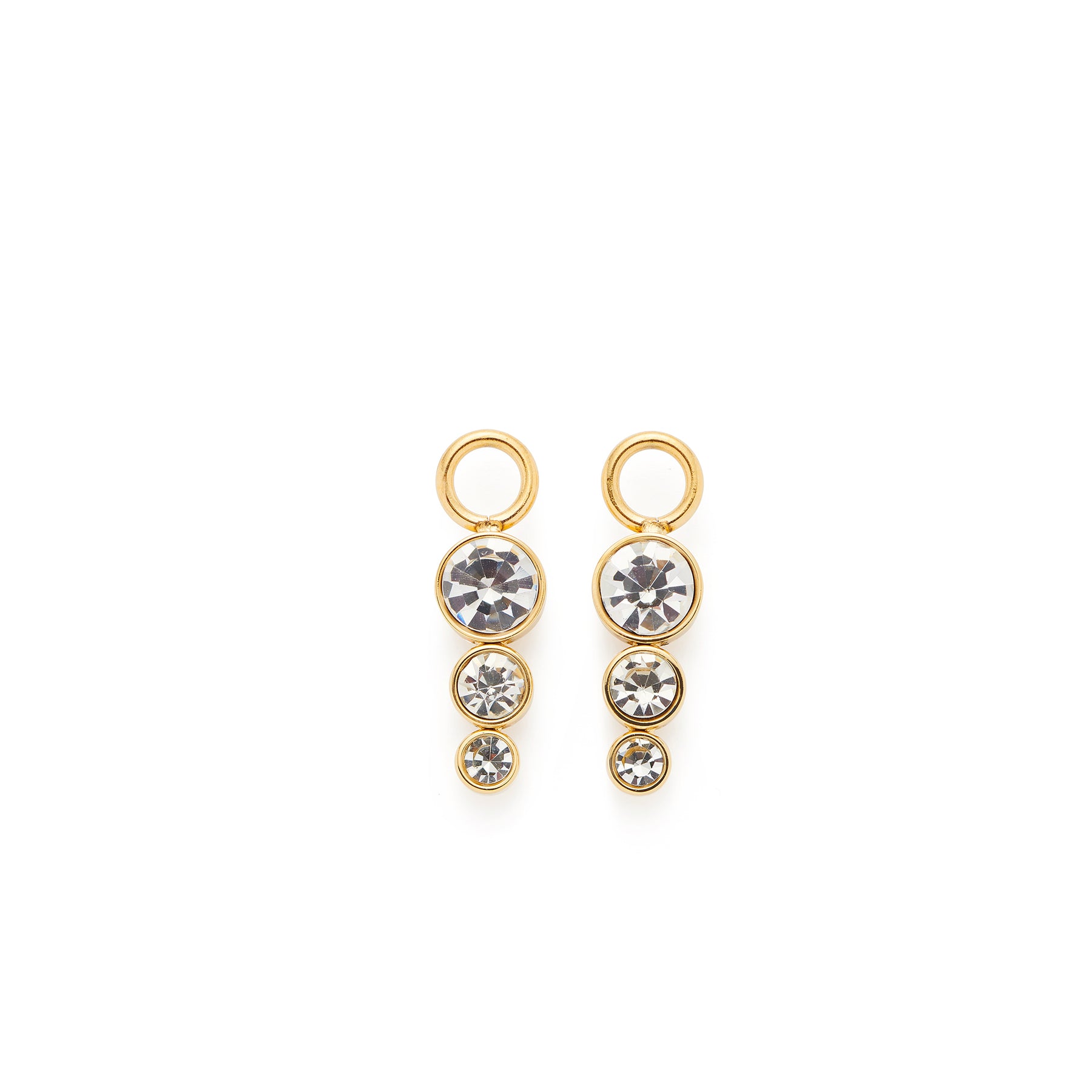 Set/2 Anhänger ZELDA gold mit gestaffelten Zirkonia-Steinen
