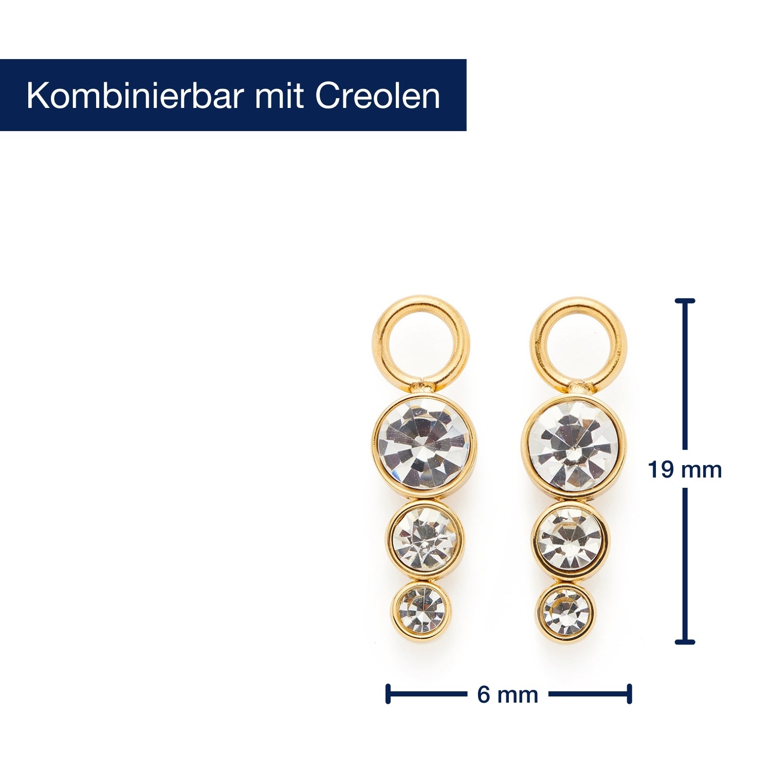 Massangaben zu Set/2 Anhänger ZELDA gold Beauty's