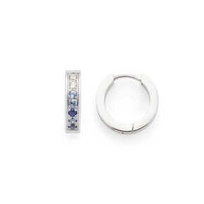 Creole INKA blue mit blauen und weißen Zirkonia-Steinen in Edelstahl