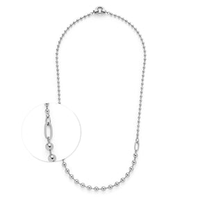 Halskette DOTTY 60 cm Clip & Mix silber, Detailansicht des Verschlusssystems