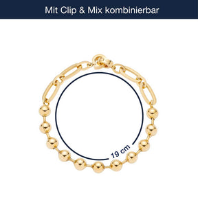 Massangaben zum Armband DOTTY gold Clip & Mix