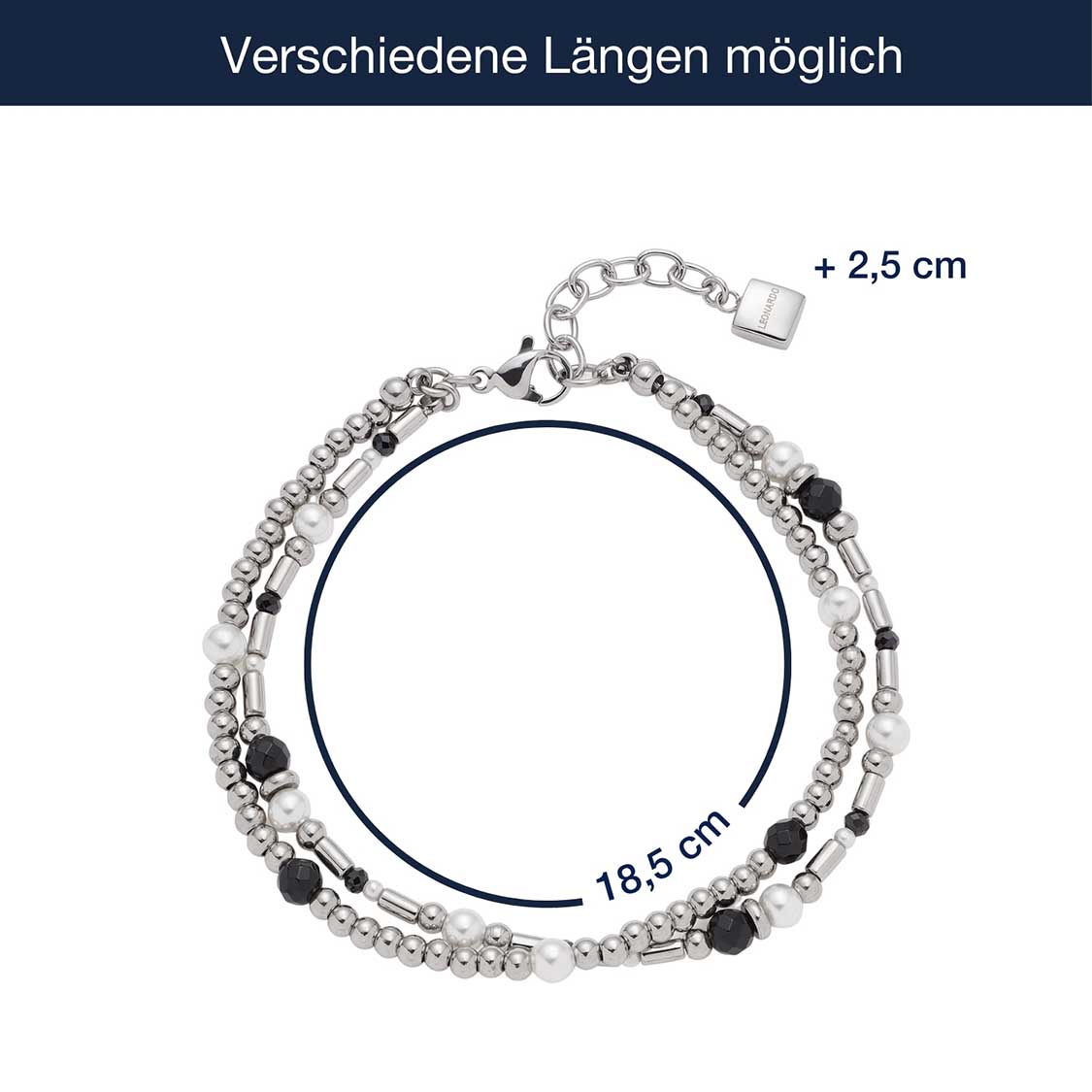 Massangaben zu Armband SABINE mit Verstellmöglichkeit