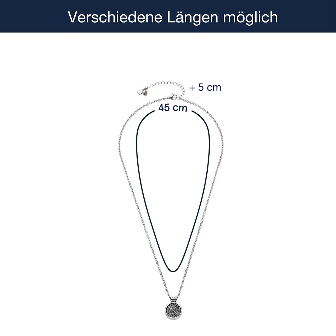Massangaben zu Halskette ODELLE 45 cm