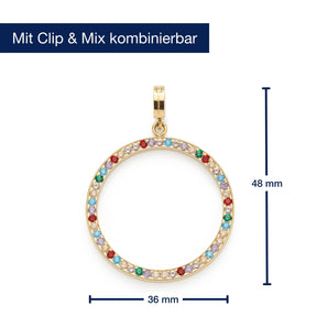 Massangaben zu Anhänger CLARENCE gold Clip & Mix