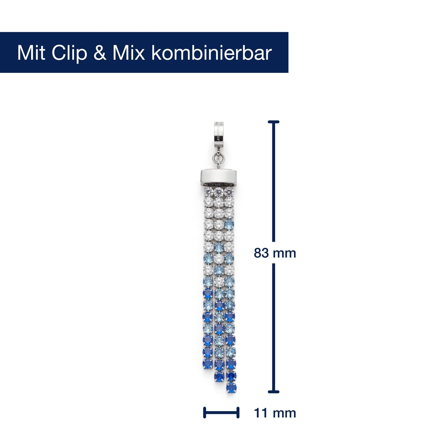 Massangaben zu Anhänger MARY-ANN blue Clip & Mix