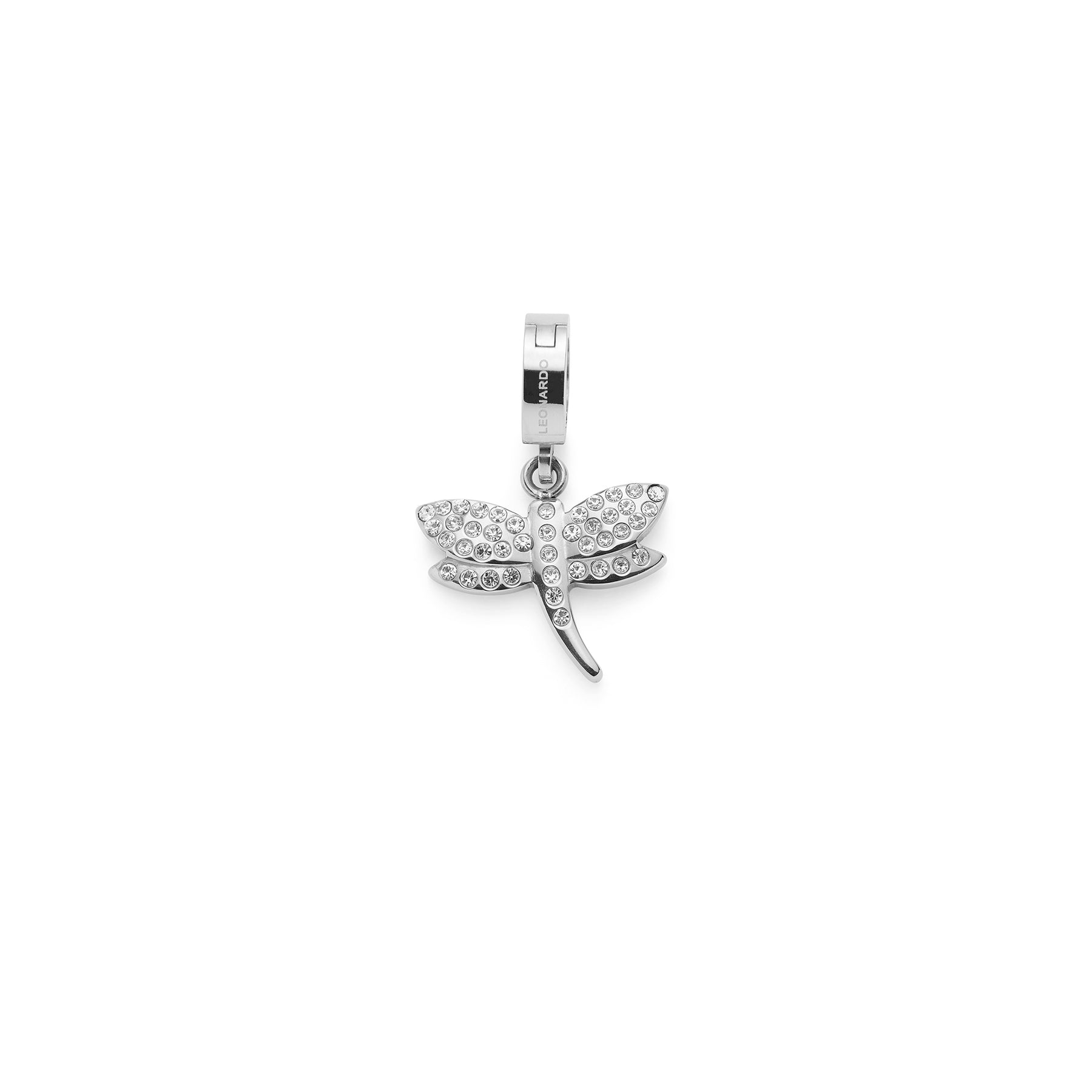 Anhänger ELISABETH Clip & Mix silber, Libelle mit Zirkoniasteinbesatz