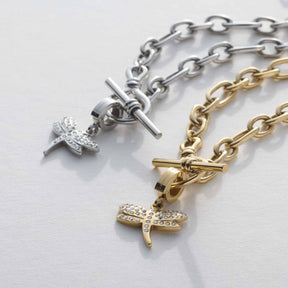 Anhänger ELISABETH Clip & Mix in Silber und Gold mit Zirkonia-Steinen an Ketten