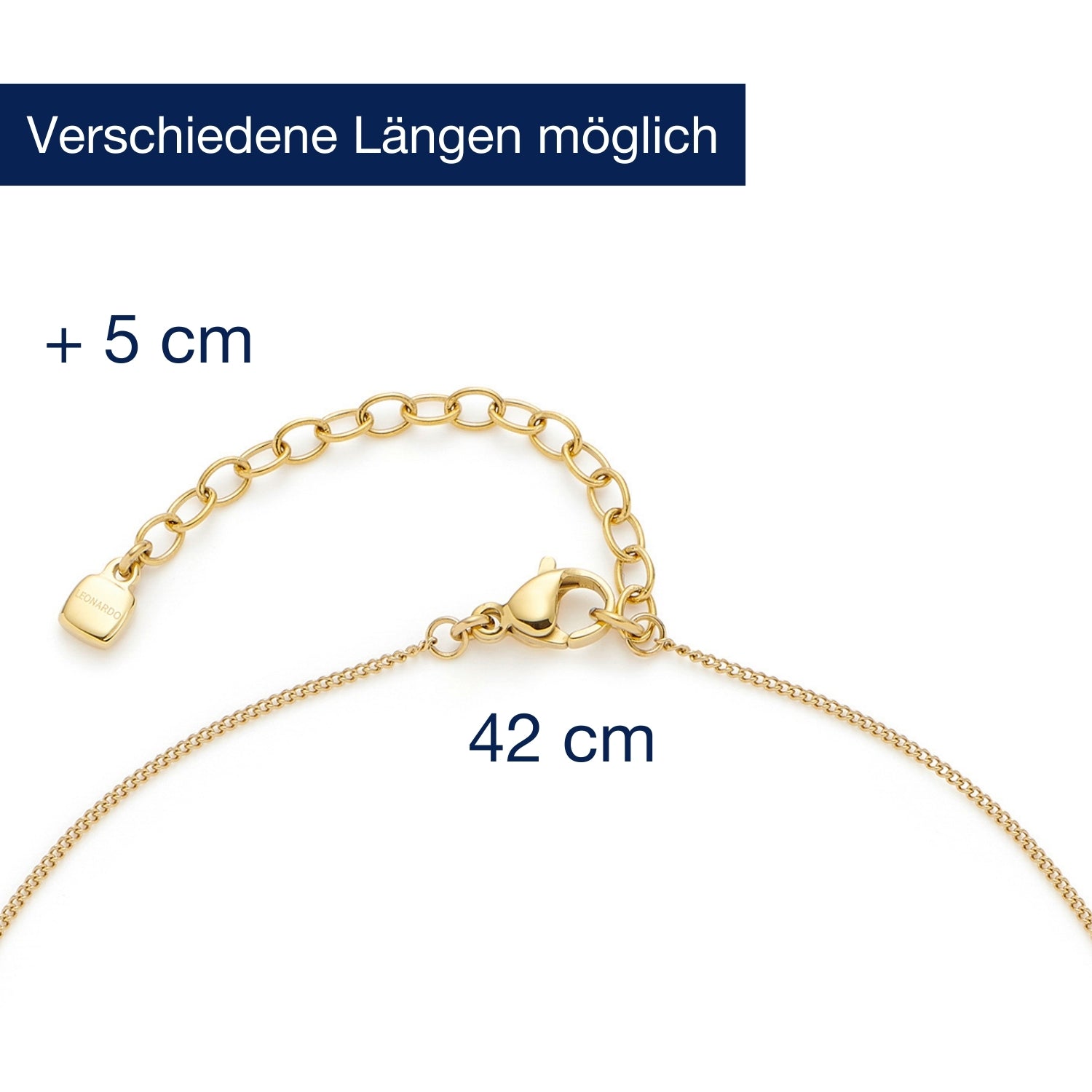 Massangaben zu Halskette TALLY 42 cm gold CIAO mit Verlängerungskette