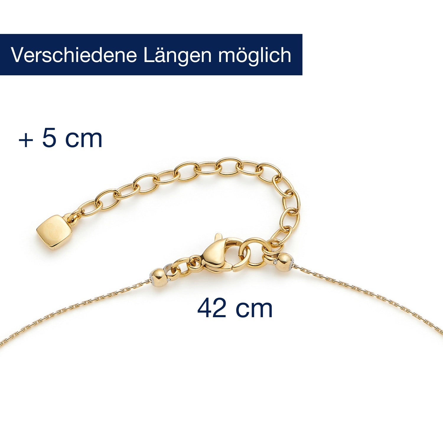 Massangaben zu Halskette LILLY gold CIAO mit Verlängerungskette