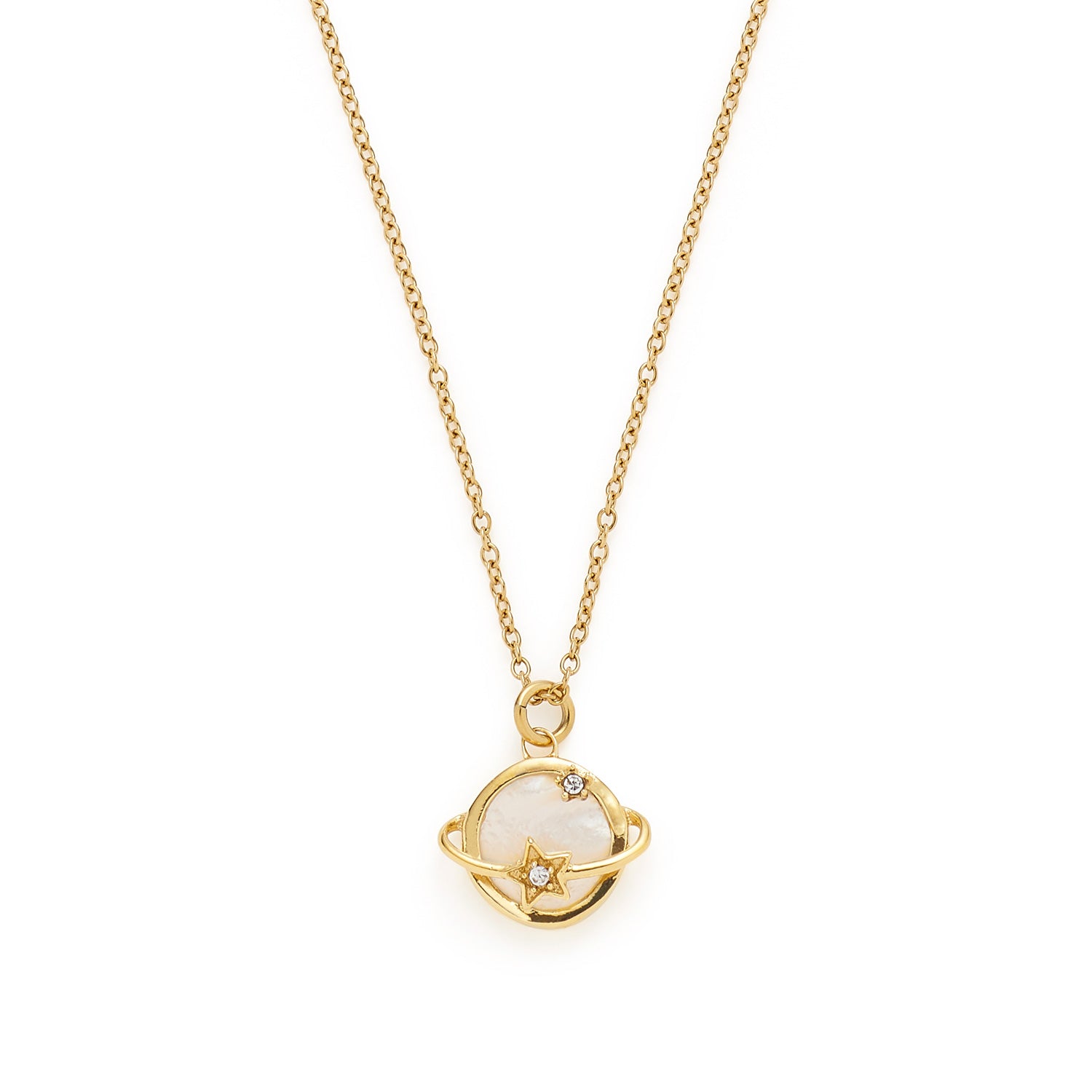Halskette SATTELITE 42 cm gold CIAO mit Planet-Anhänger an Kette