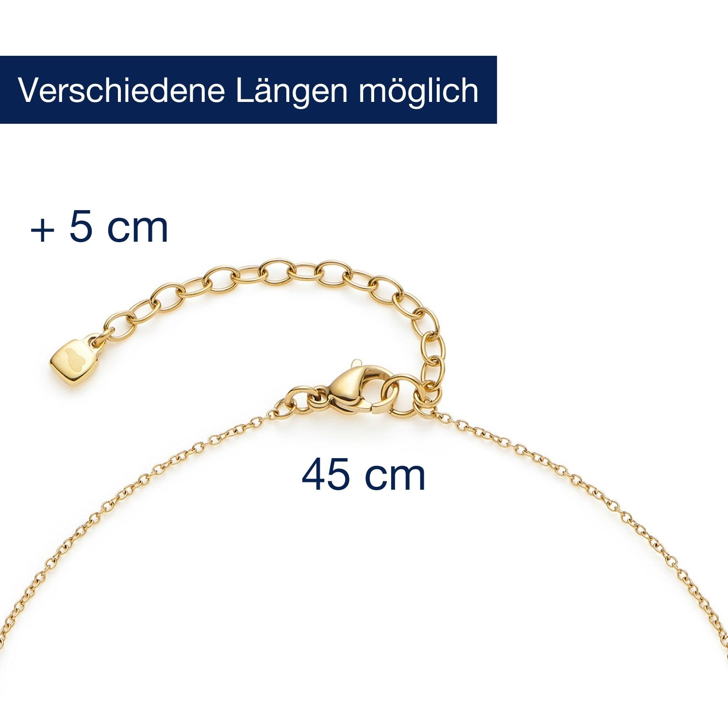 Massangaben zu Halskette SATTELITE 42 cm gold CIAO mit Verlängerungskette