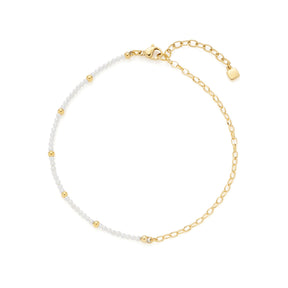 Fußkette NANA gold CIAO mit Glasperlen und Kettenelementen