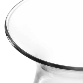 Vase GIA 16 cm, klares Glas, oben offen, geschwungener Rand im Detail