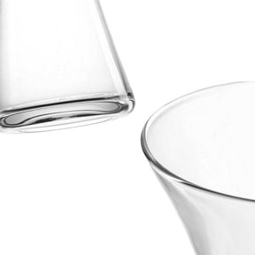 Vase GIA 28 cm aus klarem Glas, Detailansicht des Randes