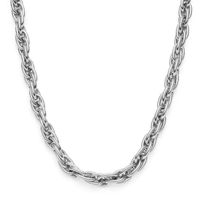 Halskette SINA 45 cm in Silber, Edelstahlkette auf weißem Hintergrund
