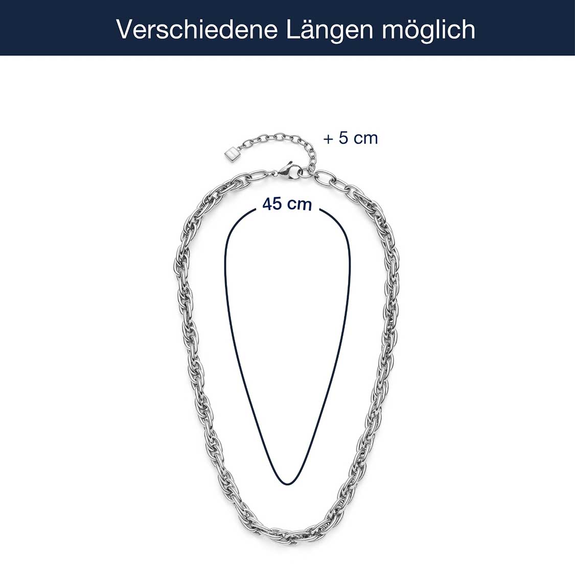 Massangaben zu Halskette SINA 45 cm