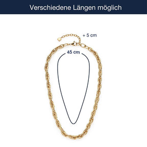 Massangaben zu Halskette SINA 45cm gold
