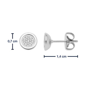 Massangaben zu Ohrstecker CATHERINE, Vorder- und Seitenansicht