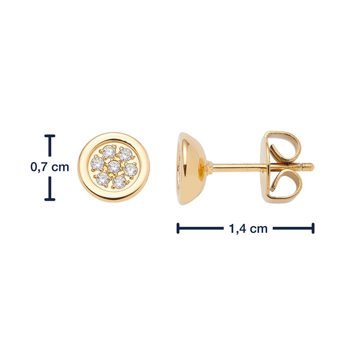 Massangaben zu Ohrstecker CATHERINE gold