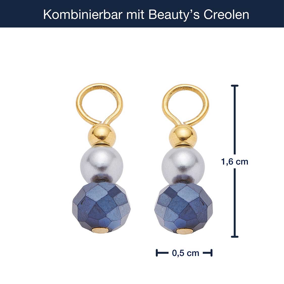 Massangaben zu Set/2 Anhänger ALINE gold Beauty's