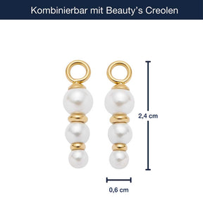 Massangaben zu Set/2 Anhänger JUSTINE gold Beauty's