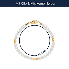 Massangaben zu Armband CHRISTA Clip & Mix gold