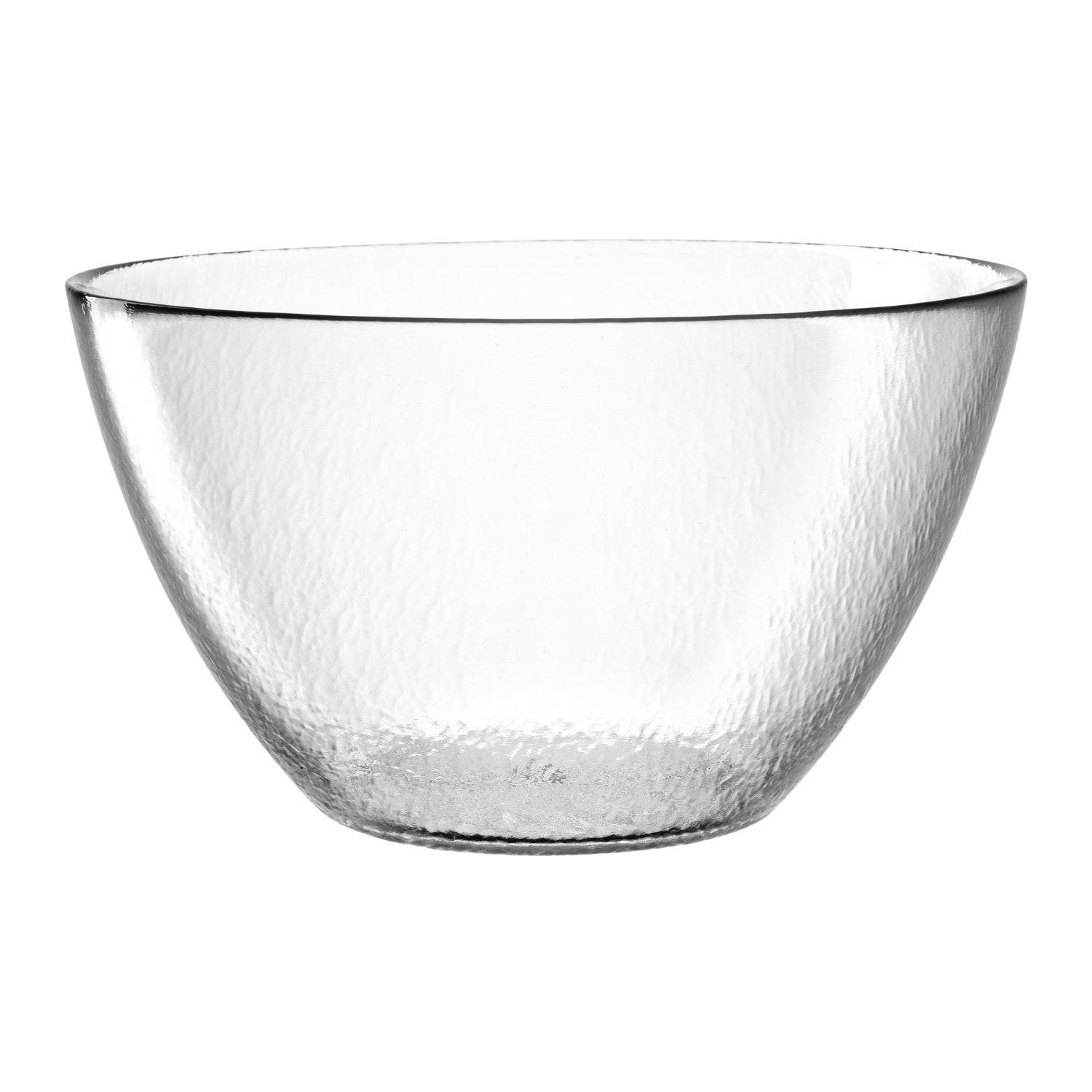 Schale ATTIVO 22 cm aus klarem Glas, Frontansicht auf weißem Hintergrund