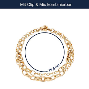Massangaben zum Armband SUZANNE Clip & Mix gold