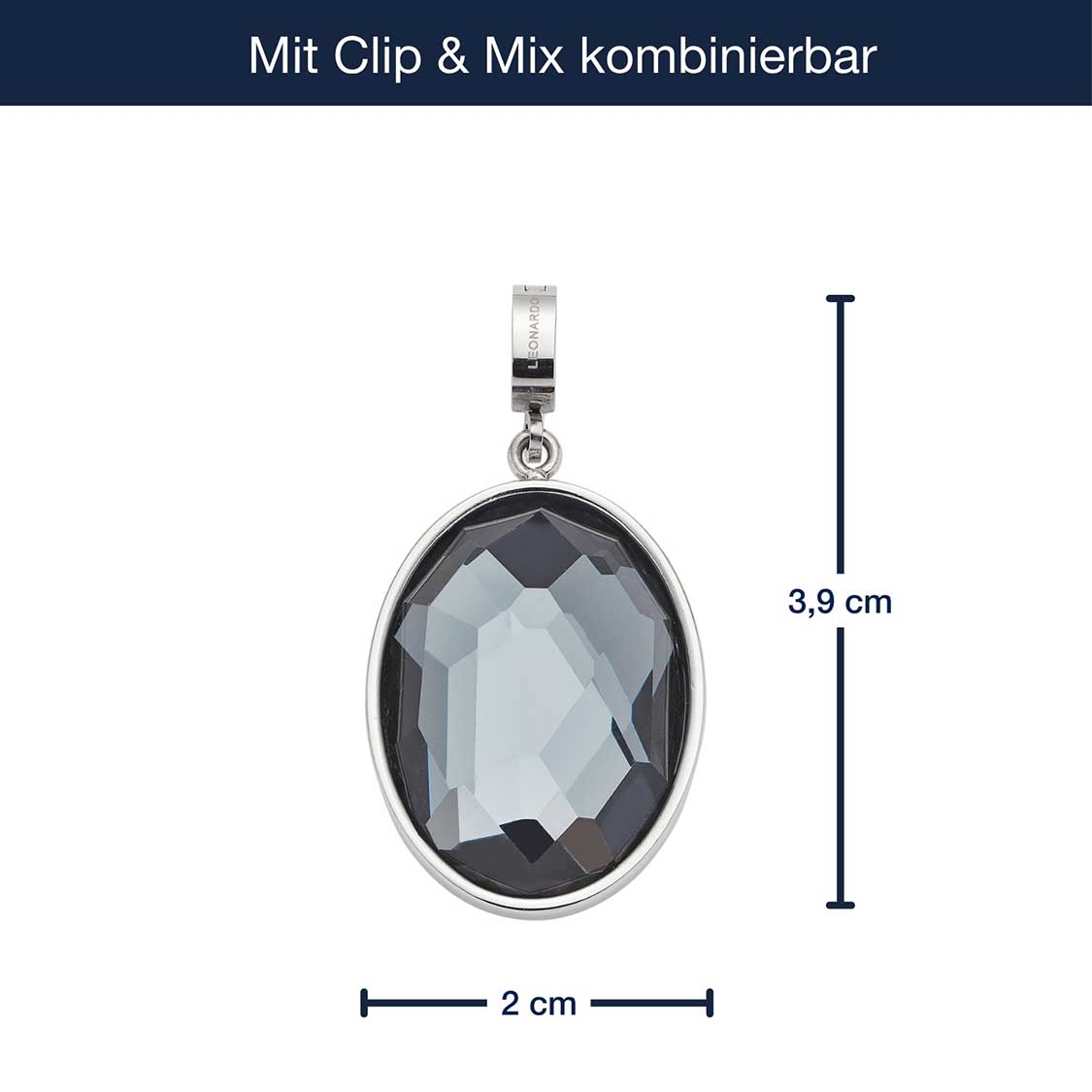 Massangaben zu Anhänger JAMIRA BLUE Clip & Mix