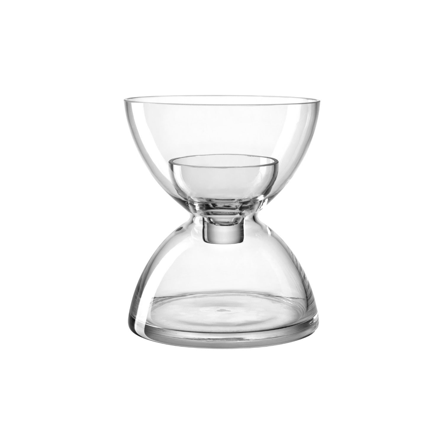 Vase DIABOLO mit abnehmbarem Glaseinsatz, klares Glas, Sanduhrform