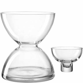 Vase DIABOLO mit Glaseinsatz, Groessenvergleich