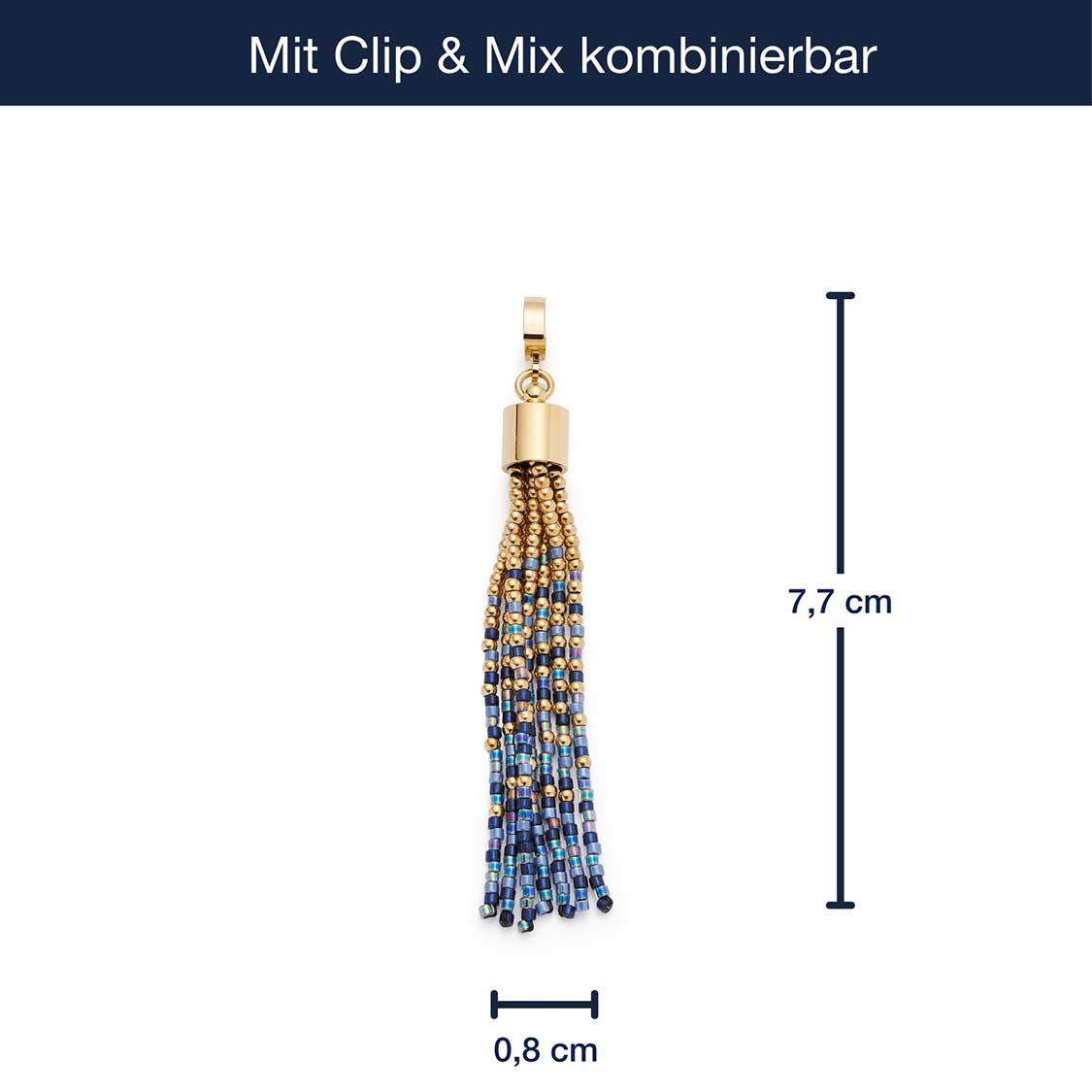 Massangaben zu Anhänger LOU Clip & Mix gold