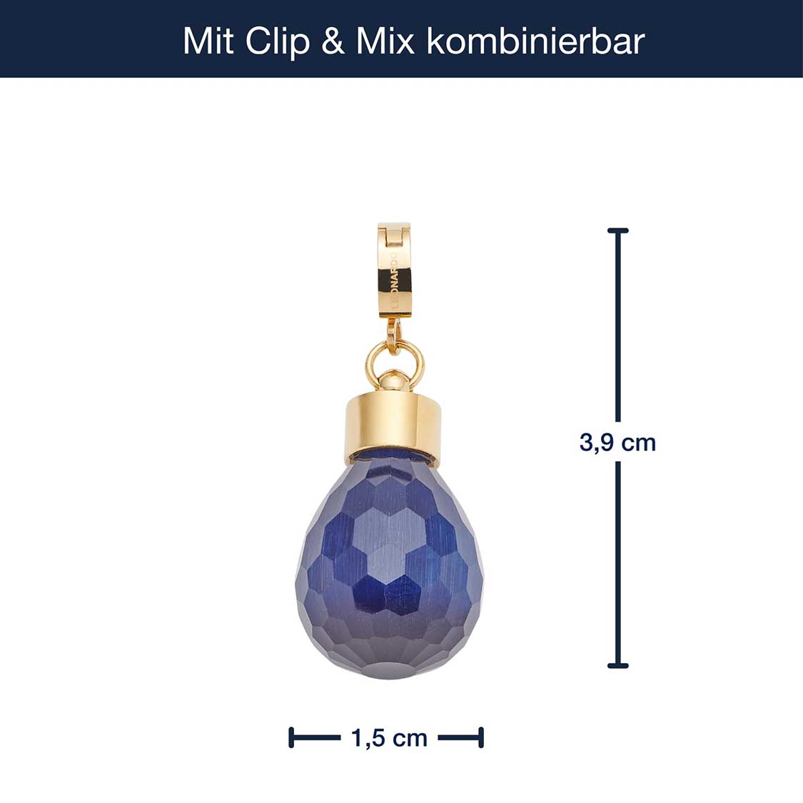 Massangaben zu Anhänger BILOU Clip & Mix gold