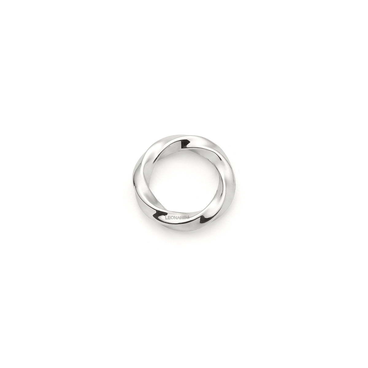 Edelstahlring LOTTI Clip & Mix silber mit schwarzen Clip-Elementen, Draufsicht
