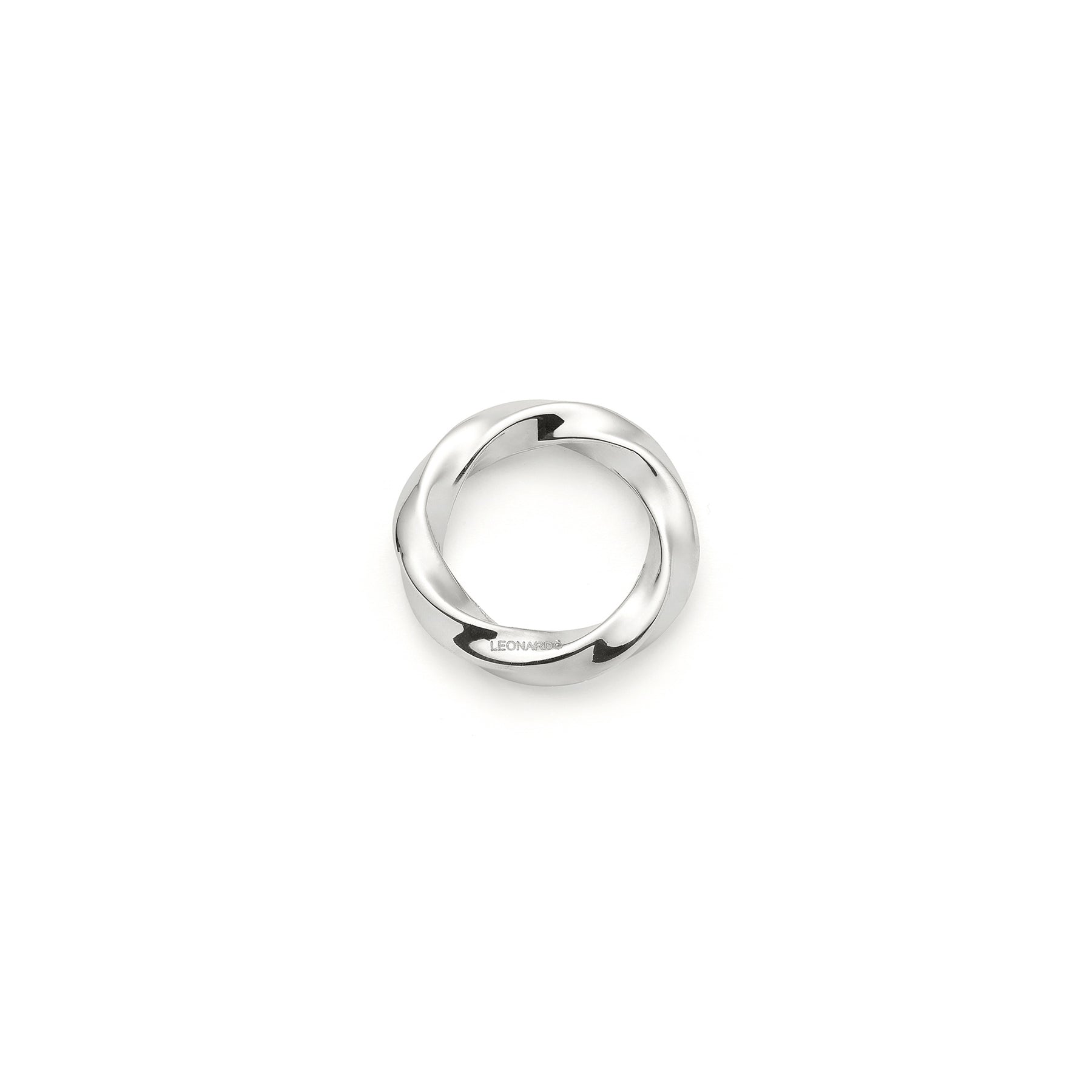 Edelstahlring LOTTI Clip & Mix silber mit schwarzen Clip-Elementen, Draufsicht