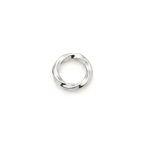 Edelstahlring LOTTI Clip & Mix silber mit schwarzen Clip-Elementen, Draufsicht