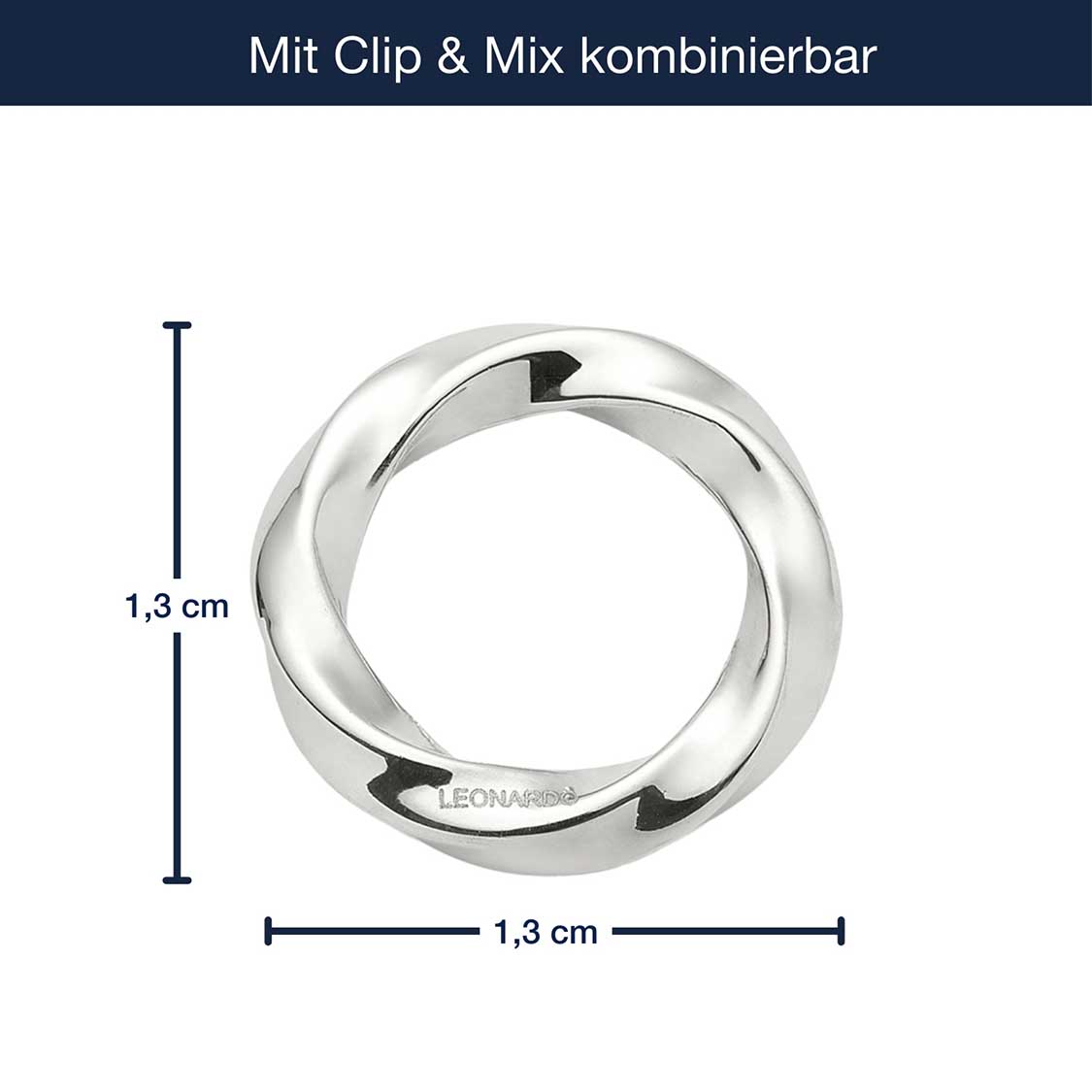 Massangaben zu Edelstahlring LOTTI Clip & Mix