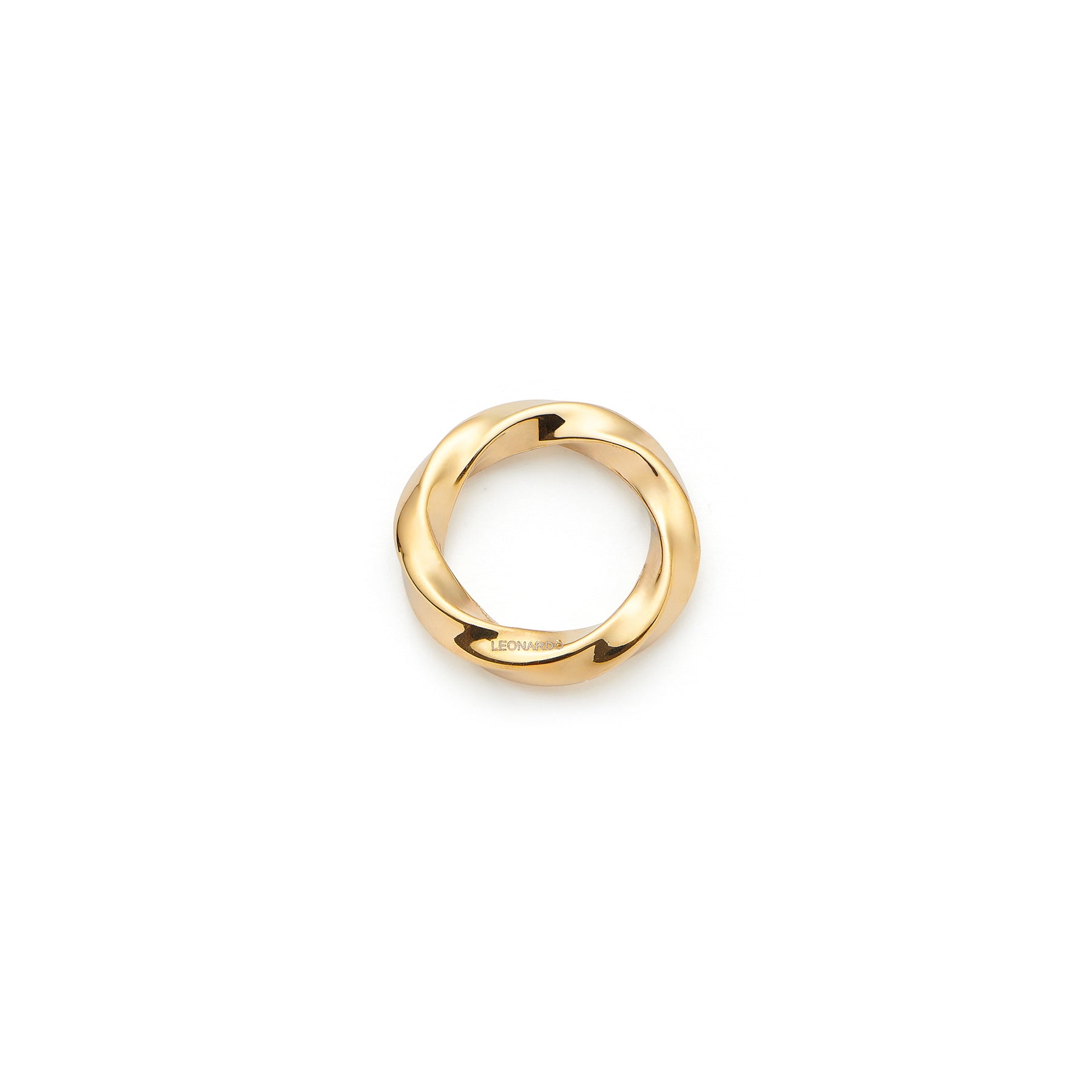 Edelstahlring LOTTI Clip & Mix in Gold auf weißem Hintergrund