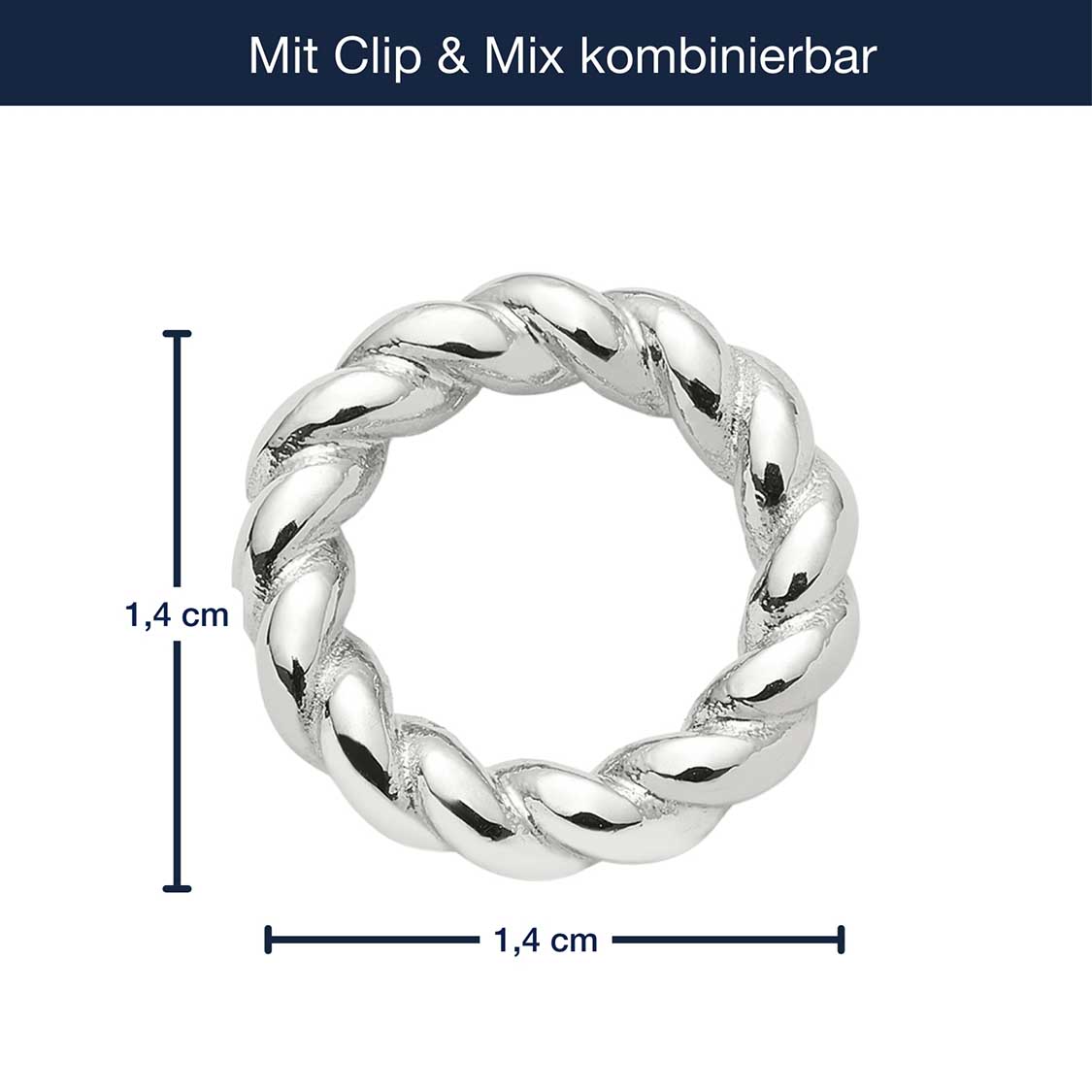 Massangaben zu Edelstahlring LIESEL Clip & Mix