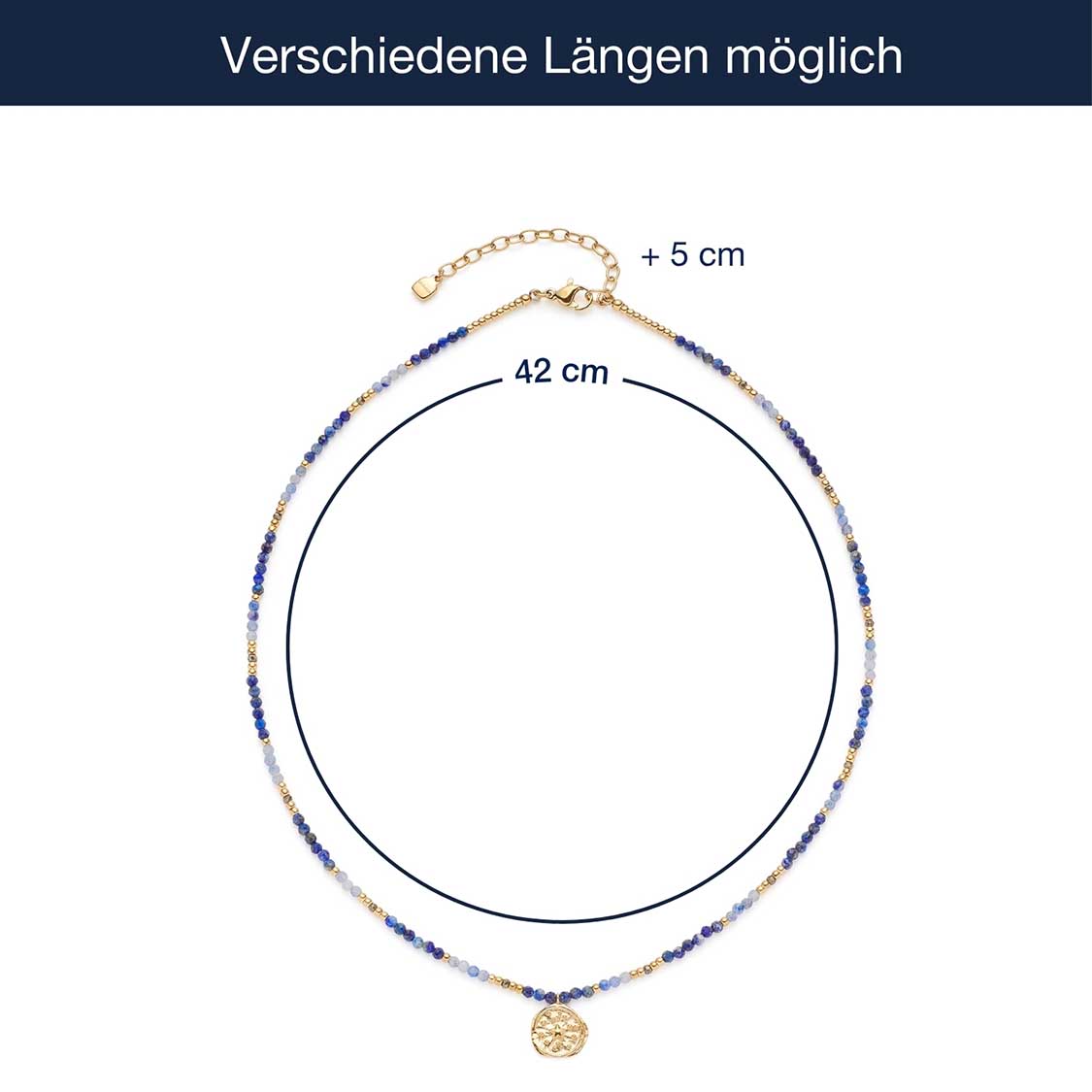 Massangaben zu Halskette ROSE 42 cm gold CIAO