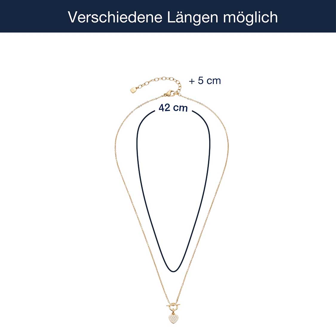 Massangaben zu Halskette NOEMI 42 cm gold CIAO