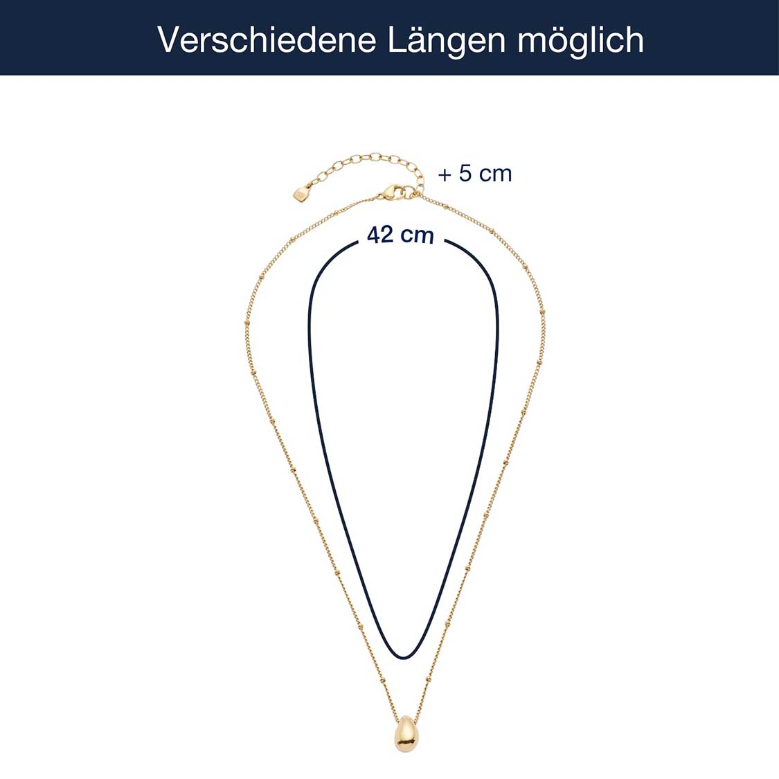Massangaben zu Halskette CLOTHILDE gold CIAO