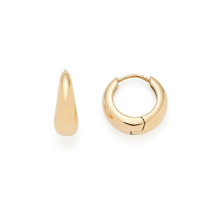Creole CLOTHILDE gold, tropfenförmig und Wulstcreole, nebeneinander vor weißem Hintergrund